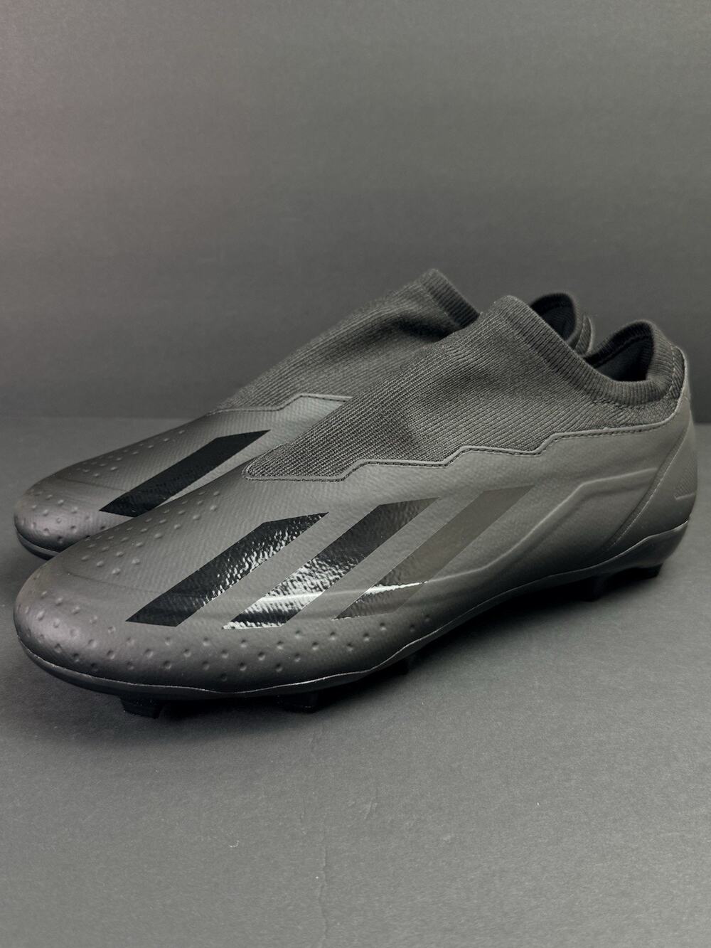 adidas X Crazyfast.3 Laceless FG Men’s 10.5 Black Soccer Cleats GY7427 NEW
